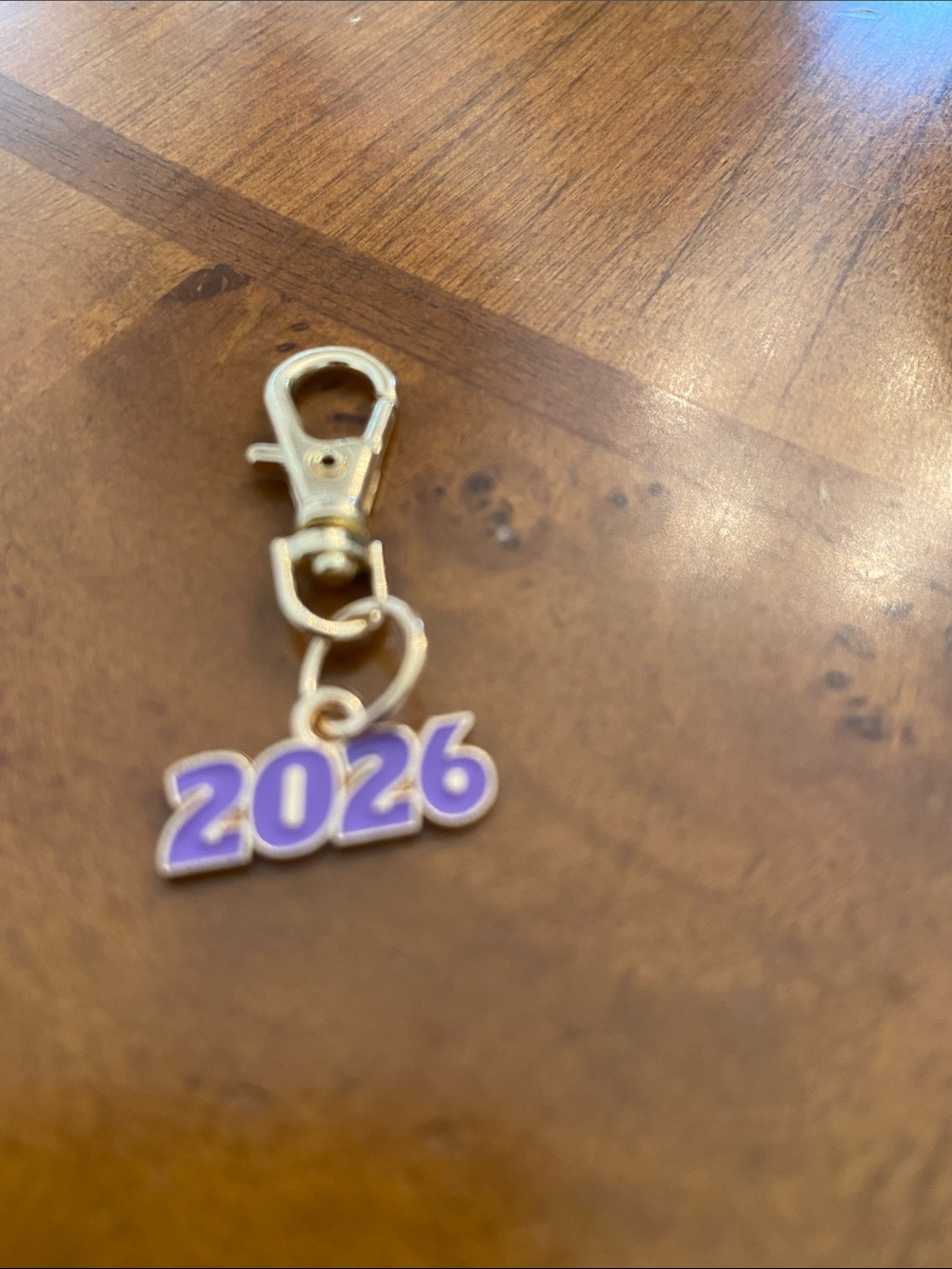 2026 Purple Year Charm Keychain